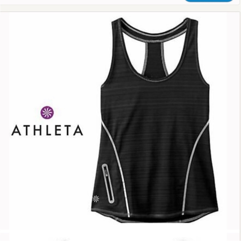 Athleta Zinger Racerback Tank Top Small Black